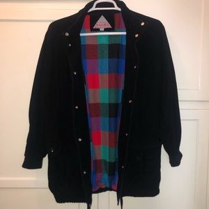 REI/Pacer Vintage corduroy and plaid button clasp men’s jacket/coat